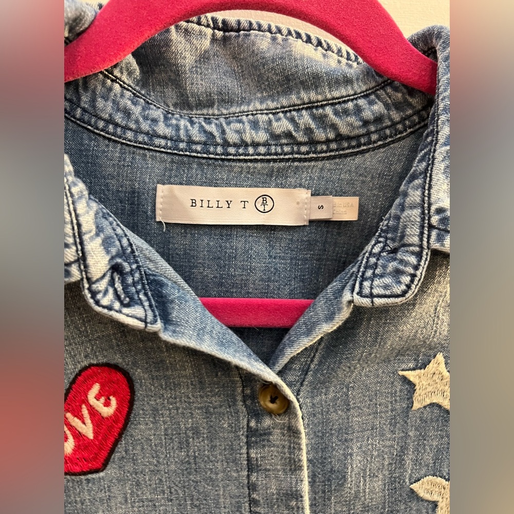 Billy T Denim Embroidered Shirtdress - Picture 7 of 7